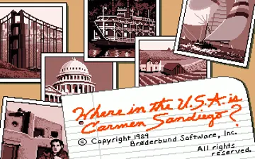 Where in the USA is Carmen Sandiego_Disk1 screen shot title